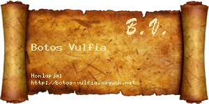 Botos Vulfia névjegykártya